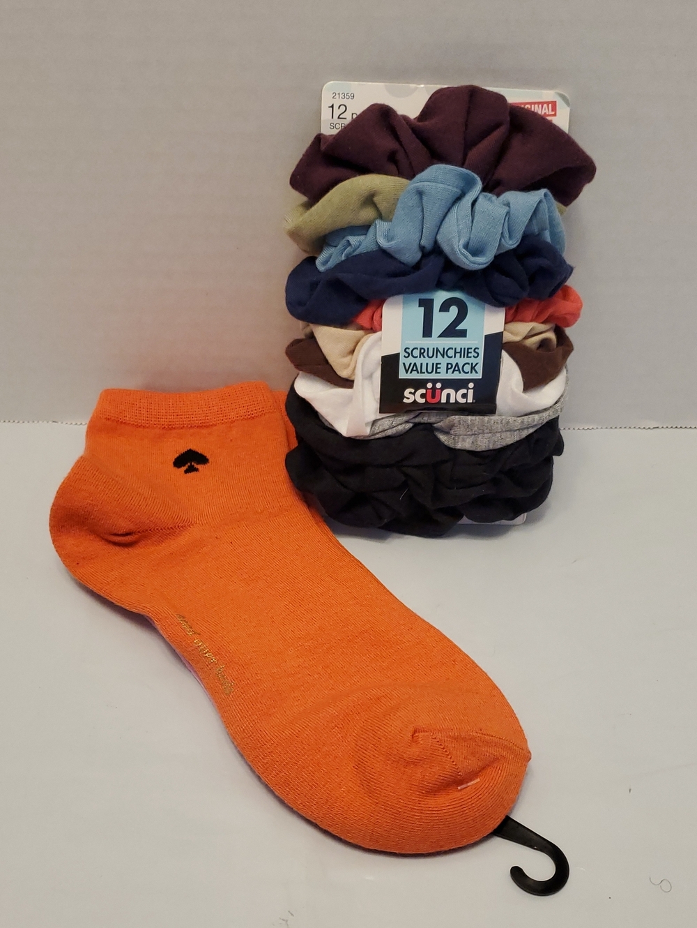Scunci Value Pk & 2-pair Orange/Pink Womens Athletic Low-Cut Sock NWOT
